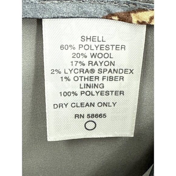 Classiques Entier Womens Pinstripe Pleated Skirt Size 10 Gray Polyester & Wool B - Picture 6 of 6